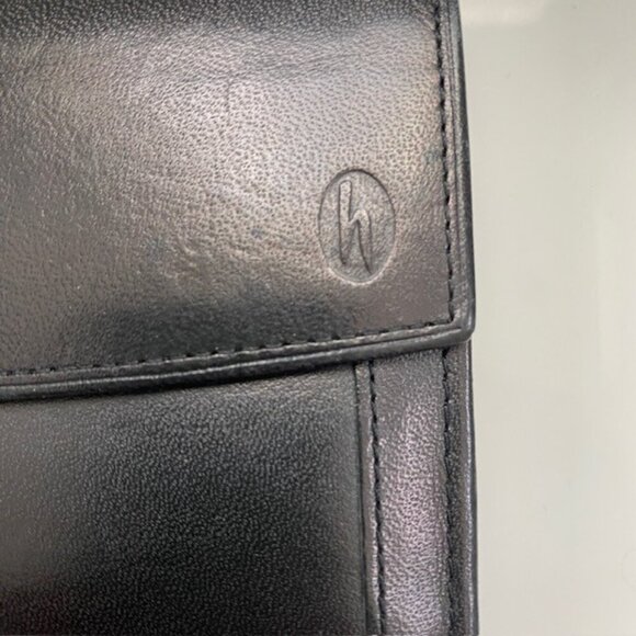 VINTAGE Hartmann Black Leather Kisslock Wallet Coin Purse - Picture 15 of 15